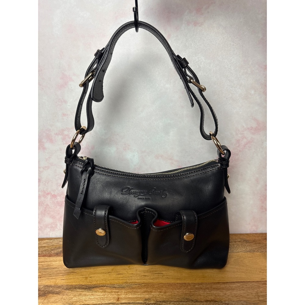 Dooney & Bourke Florentine Small Lucy Black Vacchetta Leather
